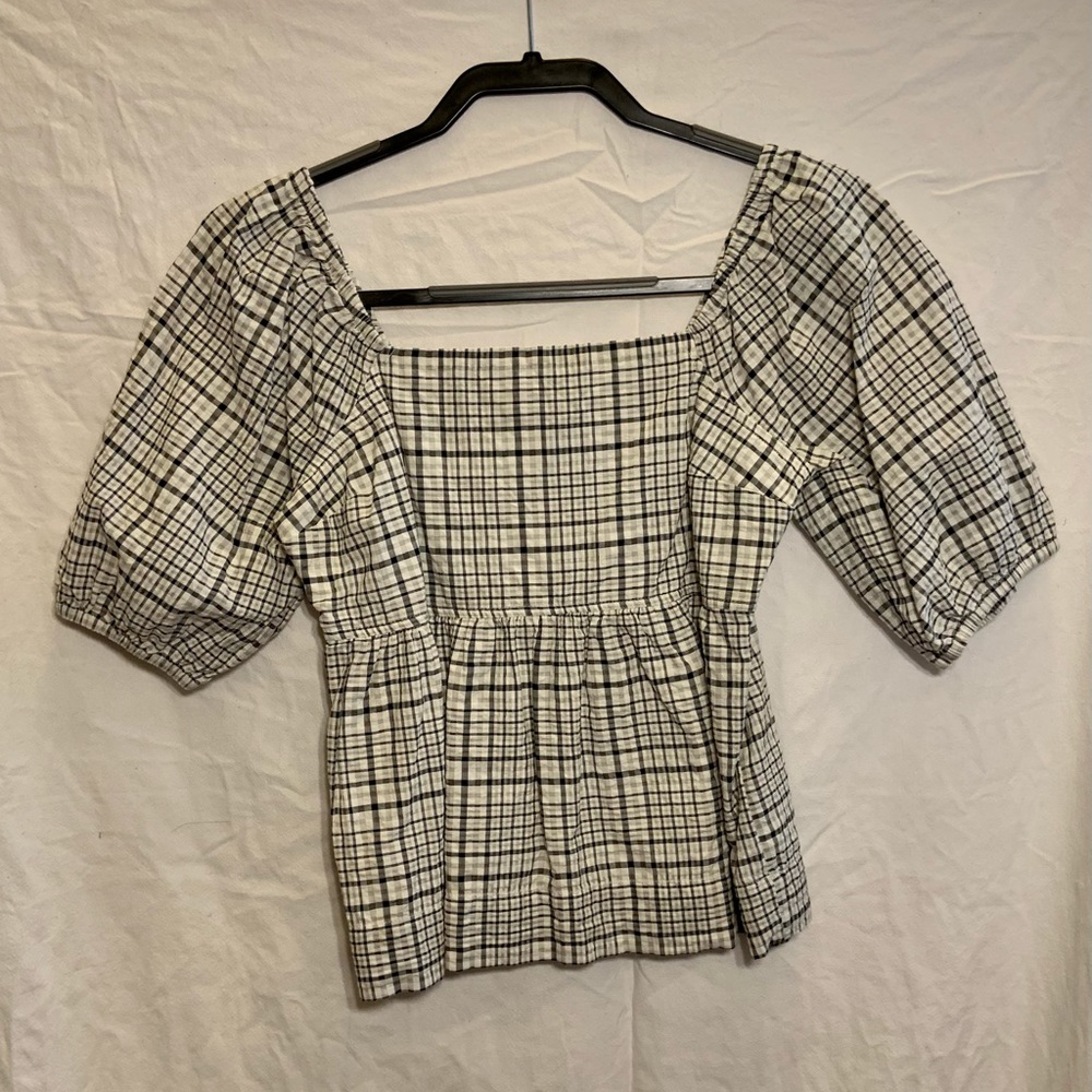 Plaid Free Assembly Blouse